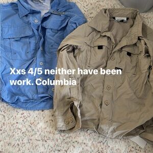 Boys Columbia Blue and Tan Casual Shirts